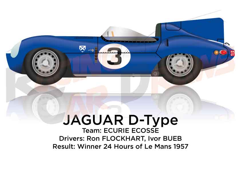 Jaguar D-Type n.3 winner 24 Hours of Le Mans 1957