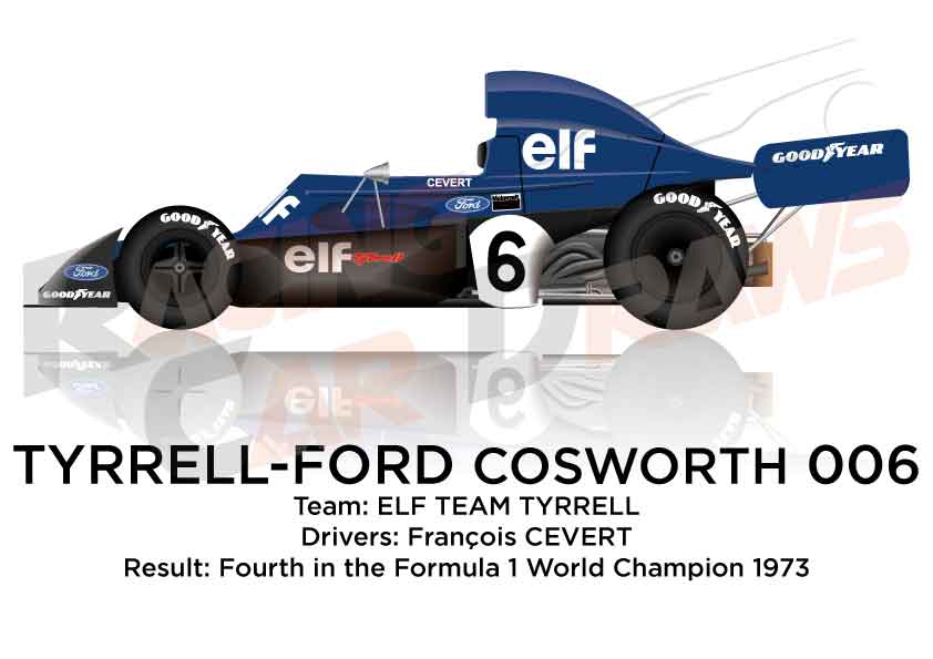 Tyrrell - Ford Cosworth 006 n.6 in Formula 1 World Champion 1973