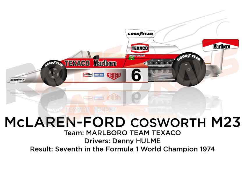 McLaren - Ford Cosworth M23 n.6 the Formula 1 in 1974