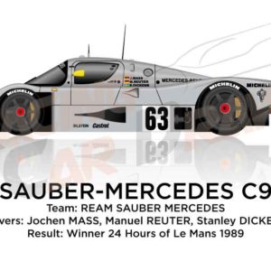 Sauber - Mercedes-Benz C9 n.63 winner 24 Hours of Le Mans 1989