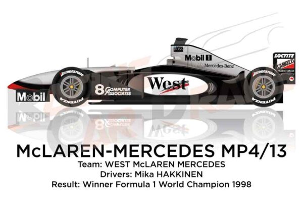 McLaren - Mercedes MP4/13 n.8 Formula 1 World Champion 1998