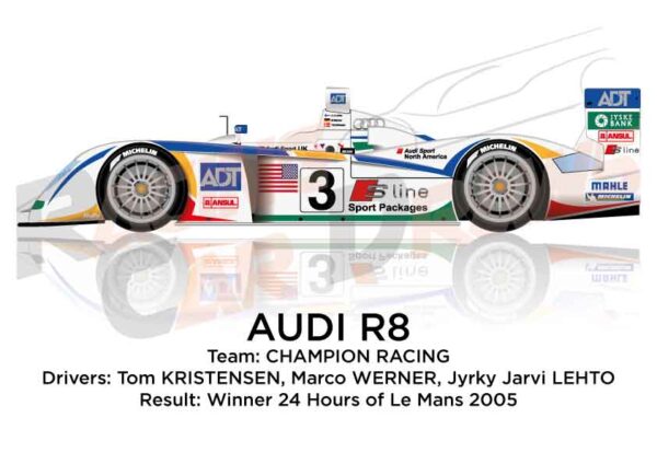 Audi R8 n.3 winner 24 hours of Le Mans 2005