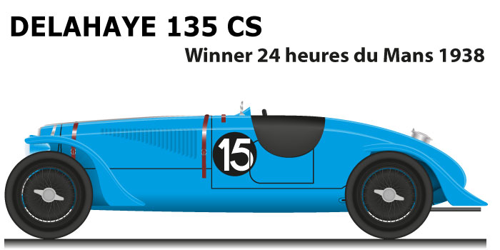 Delahaye 135 CS n.15 winner 24 Hours of Le Mans 1938
