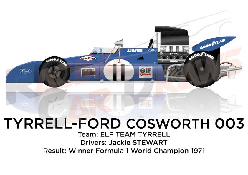 Tyrrell Ford Cosworth 003 winner Formula 1 Champion 1971