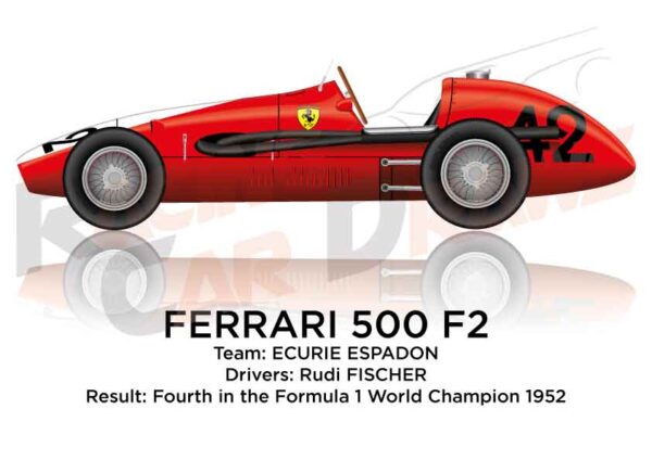 Ferrari 500 F2 fourth Formula 1 Champion 1952 with Rudi Fischer