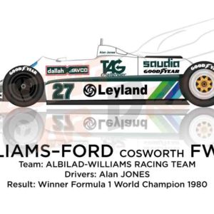 Williams - Ford Cosworth FW07B n.27 Formula World Champion 1980