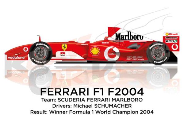 Ferrari F1 F2004 n.1 winner Formula 1 World Champion with Schumacher