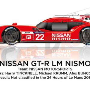 Nissan GT-R LM Nismo n.22 not classified at 24 Hours of Le Mans 2015