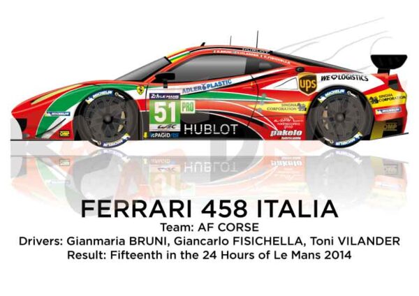 Ferrari 458 Italia n.51 winner class GTE PRO 24 Hours of Le Mans 2014