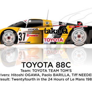 Toyota 88C n.37 twenty-four in the 24 hours of Le Mans 1988