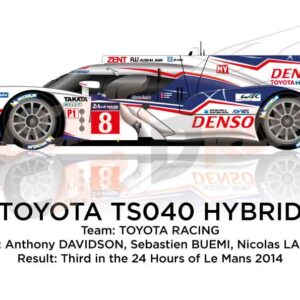 Toyota TS040 Hybrid n.8 third in the 24 Hours of Le Mans 2014