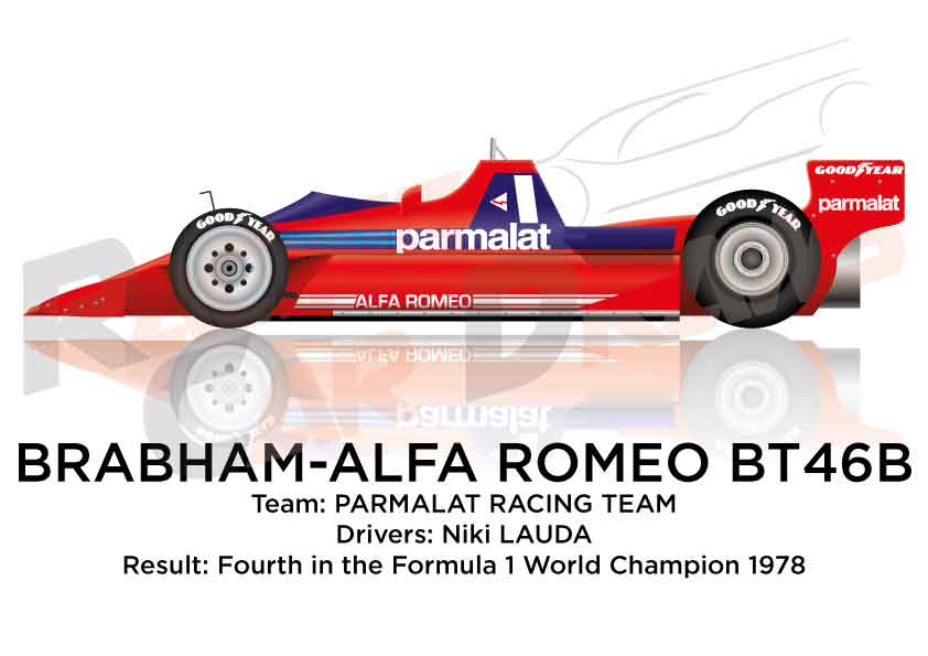 Brabham Alfa-Romeo BT46 F1 GP '1978 - 2D-чертеж - 25141 - Model