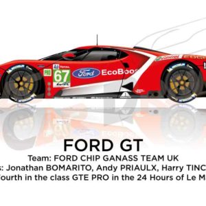 Ford GT n.67 fourth in the class GTE PRO 24 Hours of Le Mans 2019