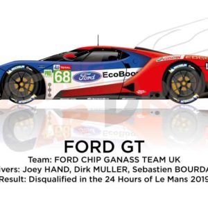 Ford GT n.68 disqualified in the class GTE PRO 24 Hours of Le Mans 2019