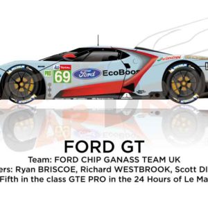 Ford GT n.69 fifth in the class GTE PRO 24 Hours of Le Mans 2019