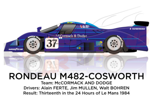 Rondeau M482 - Cosworth n.37 thirteenth in 24 Hours of Le Mans 1984