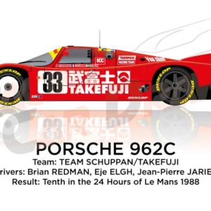 Image Porsche 962C n.33 tenth in the 24 Hours of Le Mans 1988