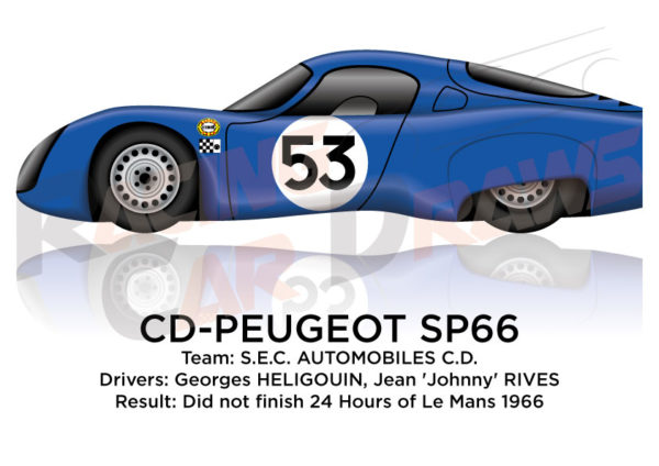 CD - Peugeot SP66 n.53 did not finish 24 hours of Le Mans 1966