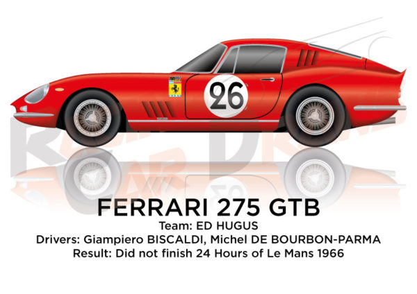 Ferrari 275 GTB n.26 did not finish 24 Hours of Le Mans 1966