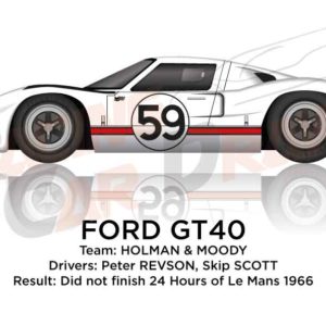 Ford GT40 n.59 did not finish 24 Hours of Le Mans 1966