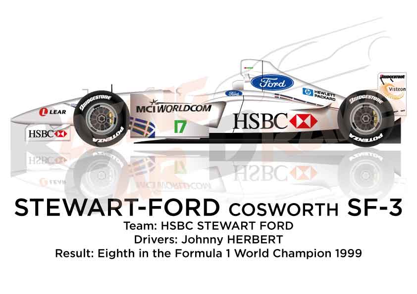 Stewart - Ford Cosworth SF-3 n.17 eight in the Formula 1 World Champion 1999