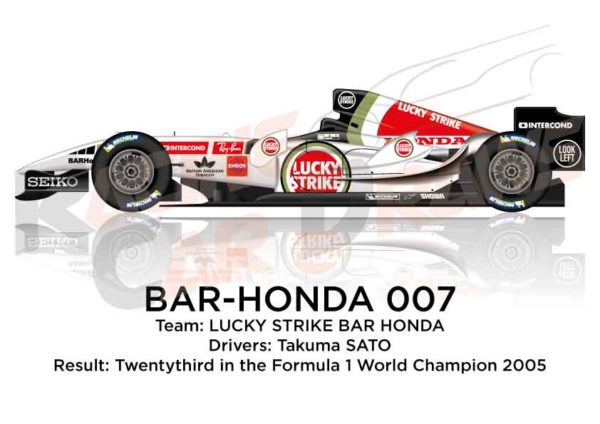 Bar - Honda 007 n.4 twentythird in the Formula 1 World Champion 2005