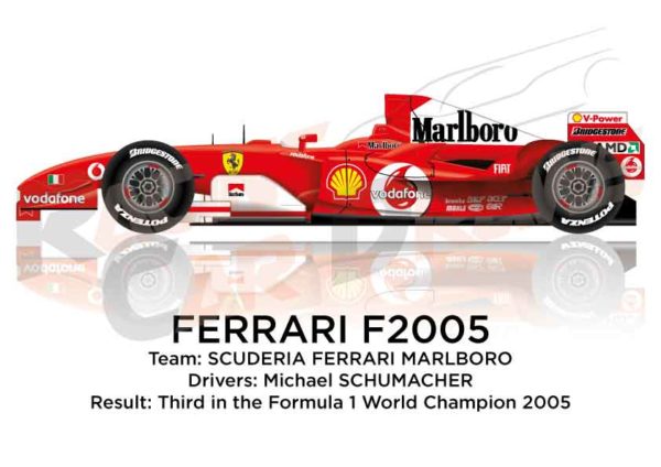 Ferrari F2005 n.1 third in the Formula 1 World Champion 2005
