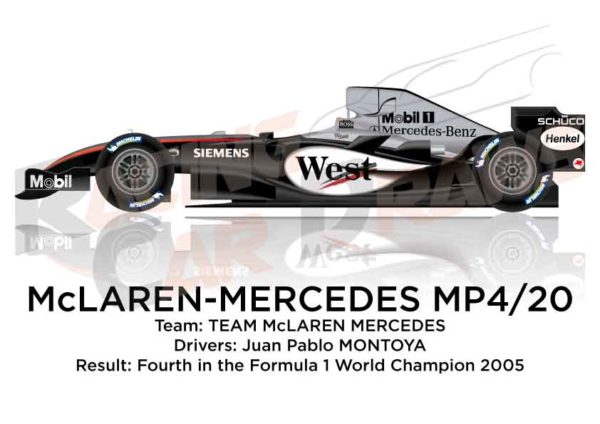 McLaren – Mercedes Benz MP4/20 n.10 fourth in the Formula 1 World Champion 2005
