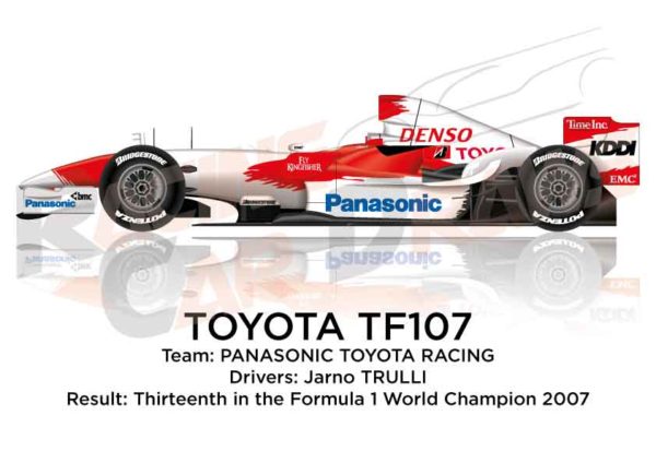 Toyota TF107 n.12 thirteenth in the Formula 1 World Champion 2007