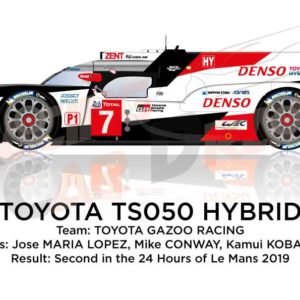 Toyota Hybrid TS050 n.7 second in the 24 Hours of Le Mans 2019