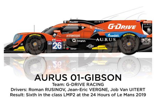 Aurus 01 - Gibson n.26 eleventh in the 24 Hours of Le Mans 2019