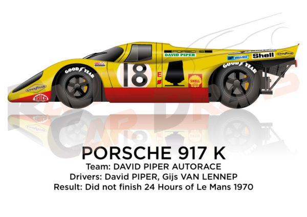 Porsche 917 K n.18 did not finish 24 Hours of Le Mans 1970