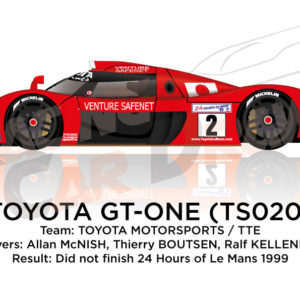 Toyota Gt-one TS020 n.2 did not finish at the 24 Hours of Le Mans 1999