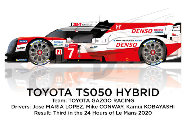 Toyota Hybrid TS050 n.7 third 24 Hours of Le Mans 2020