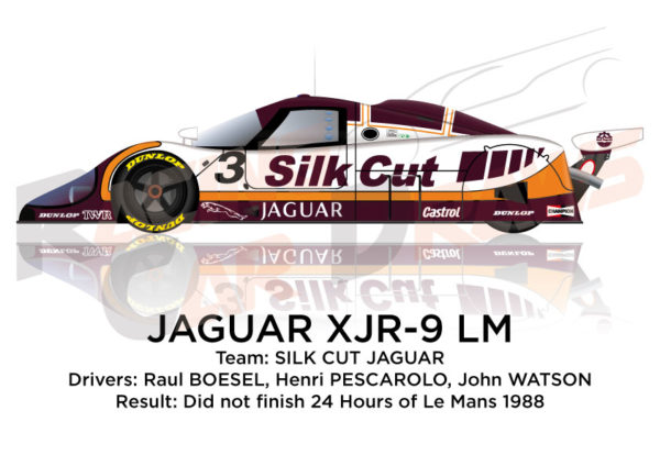 Jaguar XJR-9 LM n.3 did not finish 24 hours of Le Mans 1988