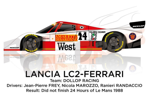 Lancia LC2 - Ferrari n.24 did not finish 24 Hours of Le Mans 1988