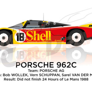 Porsche 962C n.18 did not finish 24 hours of Le Mans 1988