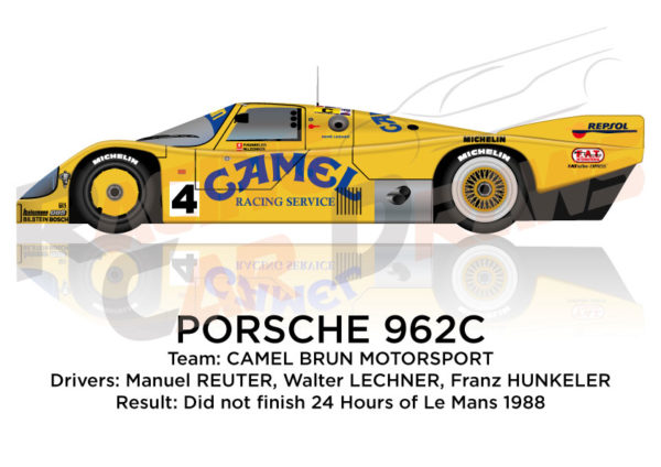 Porsche 962C n.4 did not finish 24 hours of Le Mans 1988