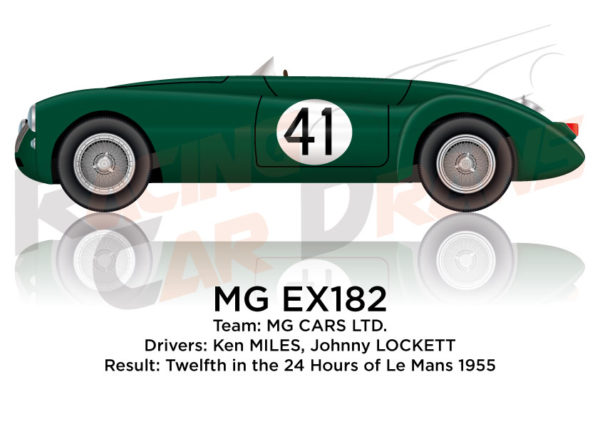 MG EX182 n.41 twelfth 24 Hours of Le Mans 1955