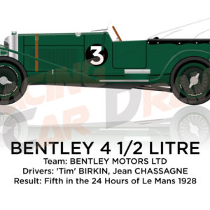 Bentley 4 1/2 Litre n.3 fifth in the 24 Hours of Le Mans 1928