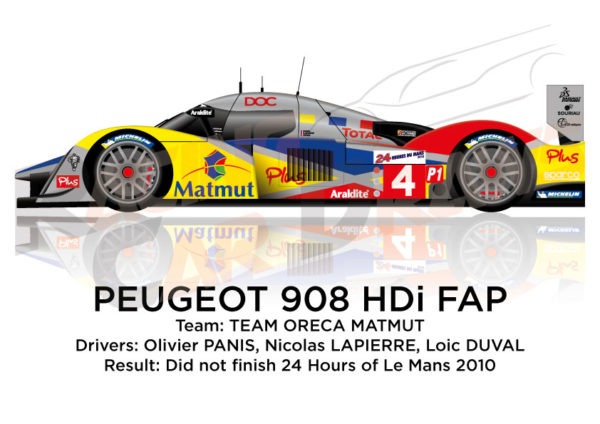 Peugeot 908 HDI FAP n.4 did not finish at 24 Hours of Le Mans 2010
