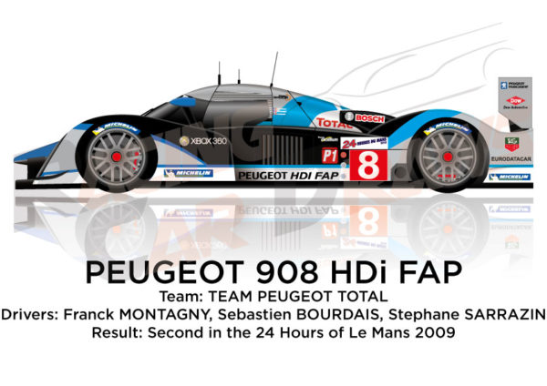Peugeot 908 HDI FAP n.8 second 24 hours of Le Mans 2009
