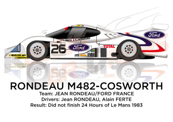 Rondeau M482 - Cosworth n.26 did not finish in 24 Hours of Le Mans 1983