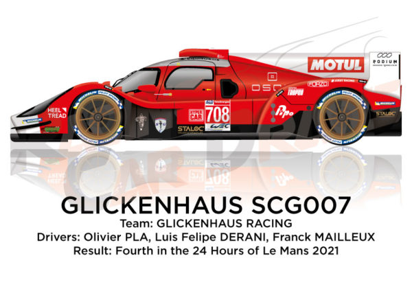 Glickenhaus SCG007 n.708 fourth in the 24 Hours of Le Mans 2021