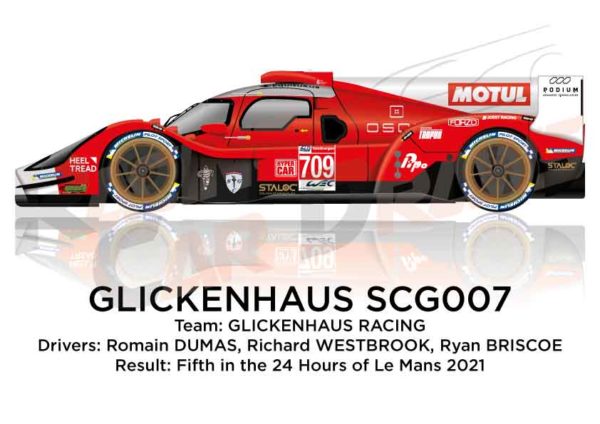 Glickenhaus SCG007 n.709 fifth in the 24 Hours of Le Mans 2021