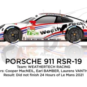 Porsche 911 RSR-19 n.79 did not finish 24 Hours of Le Mans 2021