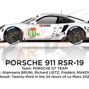 Porsche 911 RSR-19 n.91 twenty-third 24 Hours of Le Mans 2021