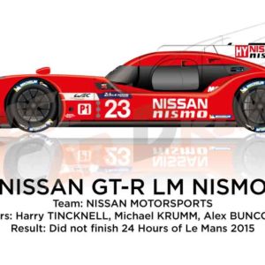 Nissan GT-R LM Nismo n.23 did not finish at 24 Hours of Le Mans 2015