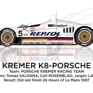 Kremer K8 - Porsche n.5 did not finish 24 Hours of Le Mans 1997