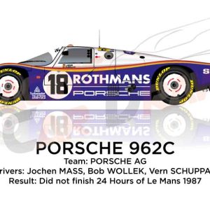 Porsche 962C n.18 did not finish 24 Hours of Le Mans 1987